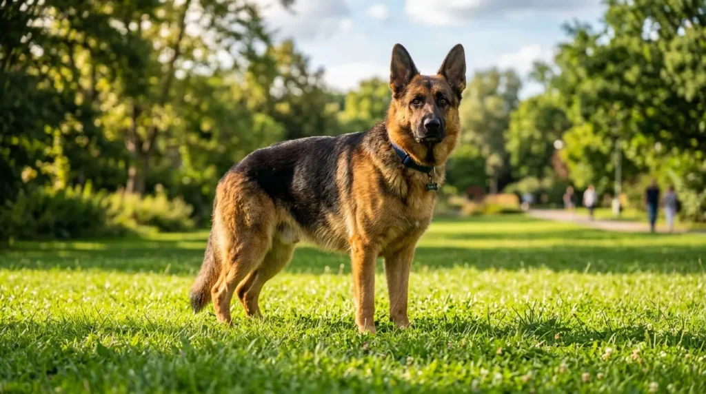 Cão pastor alemão forte e elegante representando nomes para cachorros machos imponentes