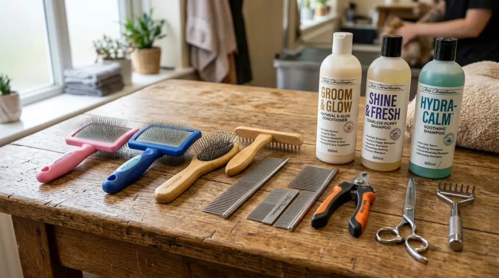 Ferramentas e produtos essenciais para cuidar do pelo de cachorro