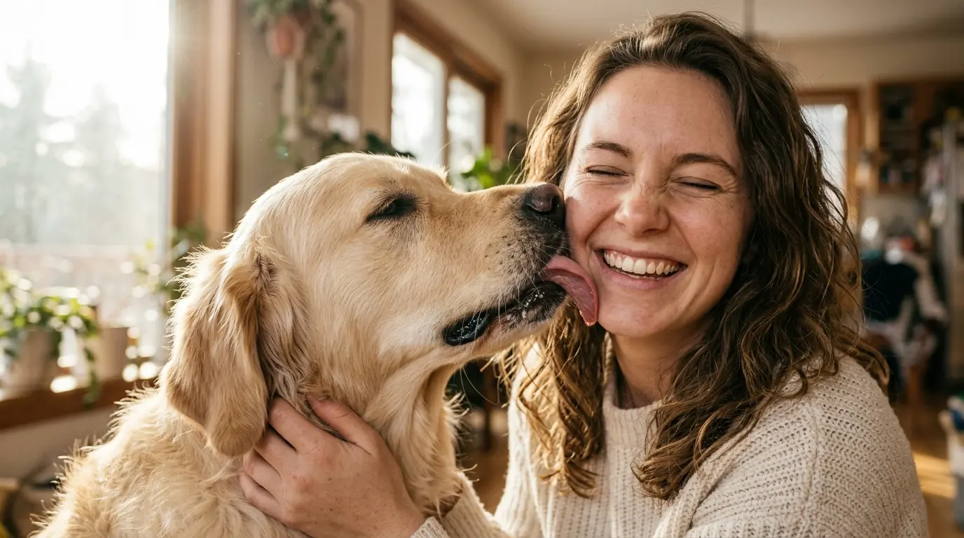 Por que o cachorro lambe a gente? Descubra o significado!